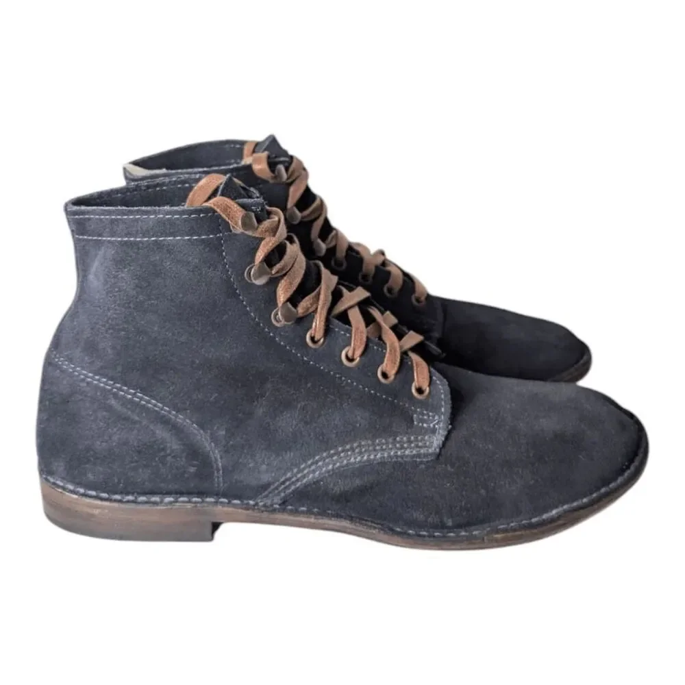 VINTAGE SHOE CO Jagger II Navy Blue Lace-Up Boot Size 11